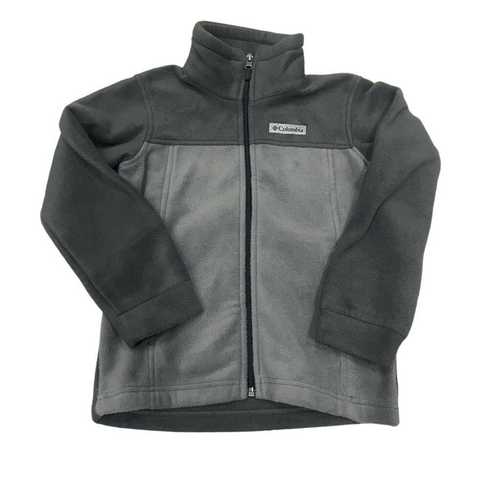 Columbia Boys Steens Mountain Fleece Jacket Size XS (6/7) City Grey Shark